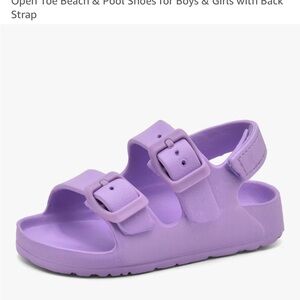 NWT Kids Purple EVA Sandals with Velcro Back Strap